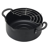 天ぷら鍋 18cm 鉄製 チーノ 網付き×2