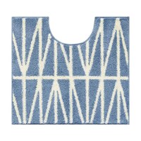 トイレマット 55×60cm ナチュラル ブルー