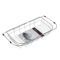 パール金属 水切りラック アットアクア ステンレス製シンクスライド式水切りカゴ ワイド