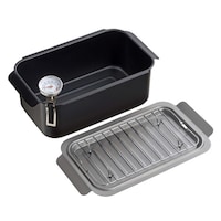 天ぷら鍋 角型 4点セット 温度計付き アミ付き