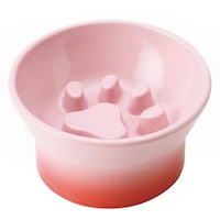 丸利玉樹利喜蔵商店 フードボウル アペティ 早食い防止 プレート 犬 猫 肉球 ピンク