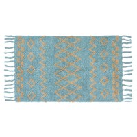 トモコーポレーション 玄関マット 50×75cm 室内 ブルーグレー