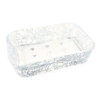 石鹸置き 石けん置き クリアローズ ソープディッシュ ライトブルー