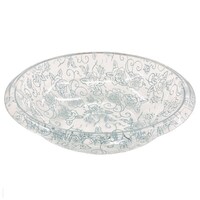 湯おけ 洗面器 クリアローズ ライトブルー×2