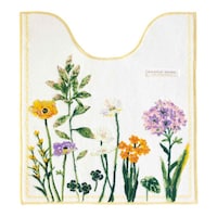 オカ トイレマット ロング ボタニカルガーデン 75×63cm イエロー