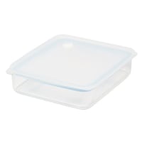 パール金属 保存容器 1.3L Easy Clean 浅型密閉保存容器 L ブルー