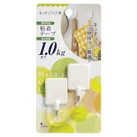 トルネ フック キッチンフック角 2個入り 粘着テープ