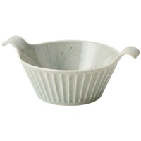 グラタン皿 ラウンド 19cm 持ち手付き グレー