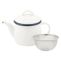 ティーポット 茶こし付き 580ml ホワイト