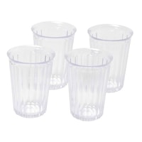 パール金属 グラス 380ml プラスチック 4個入り