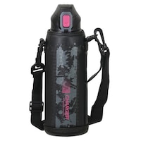 パール金属 水筒 1.1L ファストチャージャー ダイレクトボトル ポーチ付き ピンクブラック