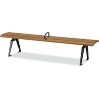 山崎産業 ベンチ YB142LWN1800 背なし肘付