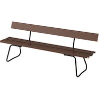 山崎産業 樹脂ベンチ(背付)ECO 1500 ブラウン