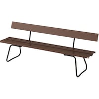 山崎産業 樹脂ベンチ(背付)ECO 1800 ブラウン