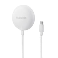 エレコム エレコム ワイヤレス充電器 マグネット式 Qi2 15W 高速充電 コンパクト ホワイト