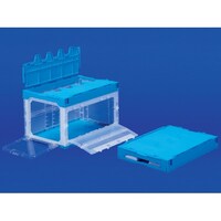 三甲 55629000 サンクレットオリコンラック50B(長短側扉あり) 透明/ブルー