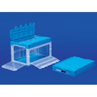 三甲 55639000 サンクレットオリコンラック50B(長短側扉あり)B 透明/ブルー