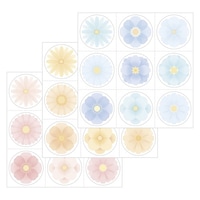 包む 色紙用シール フラワリー 27片入×10