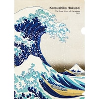 包む クリアホルダー A4 神奈川沖浪裏×20