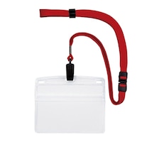 オープン工業 吊り下げ名札 赤×10