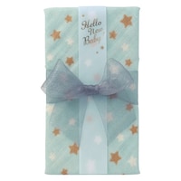 マルアイ オーガニック ガーゼスタイ金封 ブルー×3