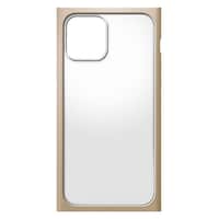 PGA iPhone12/12Pro用 ガラスタフケース スクエアタイプ ベージュ