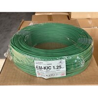 KHD 架橋ポリエチレン絶縁電線 1巻(200m入) EMKIC 1.25sq 緑 EMKIC 1.25sq 緑 1巻