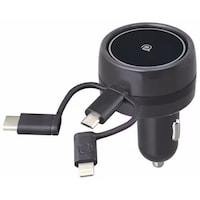 セイワ 車内用品 3way DCリールチャージャーmini microUSB Lightning TypeC 出力5V/2.4A AppleMFi認証 AL360 60237801 1個