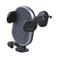 セイワ 車内用品 置くだけ簡単ワンモーションスマホホルダー(手帳型ケース対応)ブラック エアコンルーバー取り付けタイプ WA99 60237820 1個