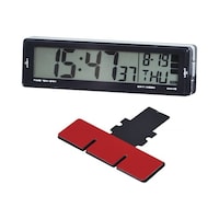 セイワ 車内用品 デジタル時計 ソーラー電波クロック ブルーLEDバックライト(ソーラーパネル搭載) WA80 60237831 1個