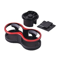 セイワ 車内用品 ツインカップホルダー2WAY カーボン柄/メタルレッド W981 60237859 1個