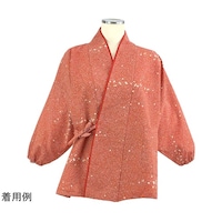 サーウ゛ォ 蒔糊紙散らし 茶衣着 上 オレンジ