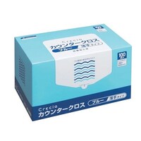 日本製紙クレシア クレシアカウンタークロス薄手タイプブルー 1箱(100枚×6箱入) 65433