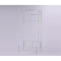 アイリスオーヤマ ハンガーバー付ランドリーラック シルバー HLRY18