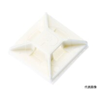 パンドウイットコーポ マウントベース ゴム系粘着テープ付き 白 (100個入) ABM1MAC
