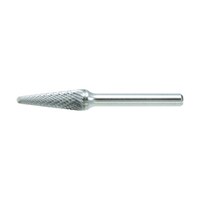 アズワン 超硬バー テーパー先丸型 Φ9.5(14°)X刃長27X軸6 ダブ TB7C095