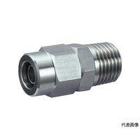 アズワン SUSメイルコネクタ 適用チューブ径8X6 ねじR1/8 TS801M