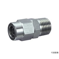 アズワン SUSメイルコネクタ 適用チューブ径12X10 ねじR1/2 TS1204M