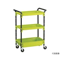 アズワン ツールワゴンロイヤル586×320×833深2浅1 黄緑 TWR4GR