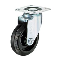 ハンマーキャスター 静シリーズ S型 自在 ゴム車B入り100mm 420BBSFR100 420BBSFR100 1個