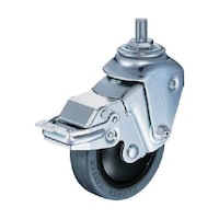 ハンマーキャスター クッションねじ式自在SP付ゴム車M12XP1.75線径3.2mm 935BEAFR100M1232 935BEAFR100M1232 1個