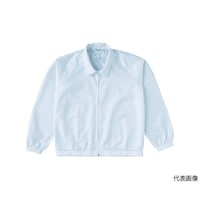 アズワン 制電糸グリッド仕様ジャケット(衿付) ホワイト M TCLGJWM