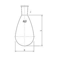 旭製作所 ロータリーナスフラスコ 100mL 15/25 32161001L 1個