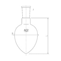 旭製作所 梨フラスコ 100mL 15/25 32301001L 1個