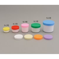 エムアイケミカル 軟膏容器「プラ壷N5号」65mL 50個 オレンジ 690500 /