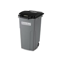 テラモト キャスターペール90 黒/灰 DS2241908 1個