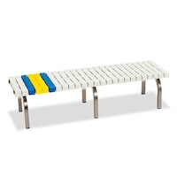 テラモト ホームベンチ ステン 1500 白 BC3023155 1個