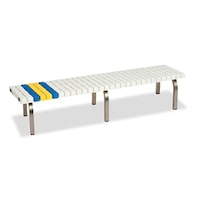 テラモト ホームベンチ ステン 1800 白 BC3023185 1個