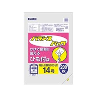 オルディ バランスパック14号ひも付半透明 1ケース(200枚/冊×10冊×4パック) BPN14H 1箱