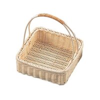 萬洋 籐製 パンカゴ 角手付 150×150×H160 16608 7520600 1個